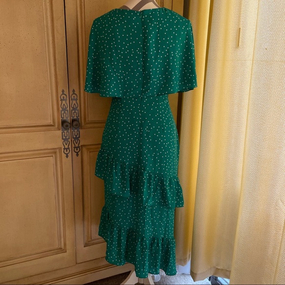 BB Dakota Green Polka Dot Midi Ruffle Dress - Picture 6 of 8